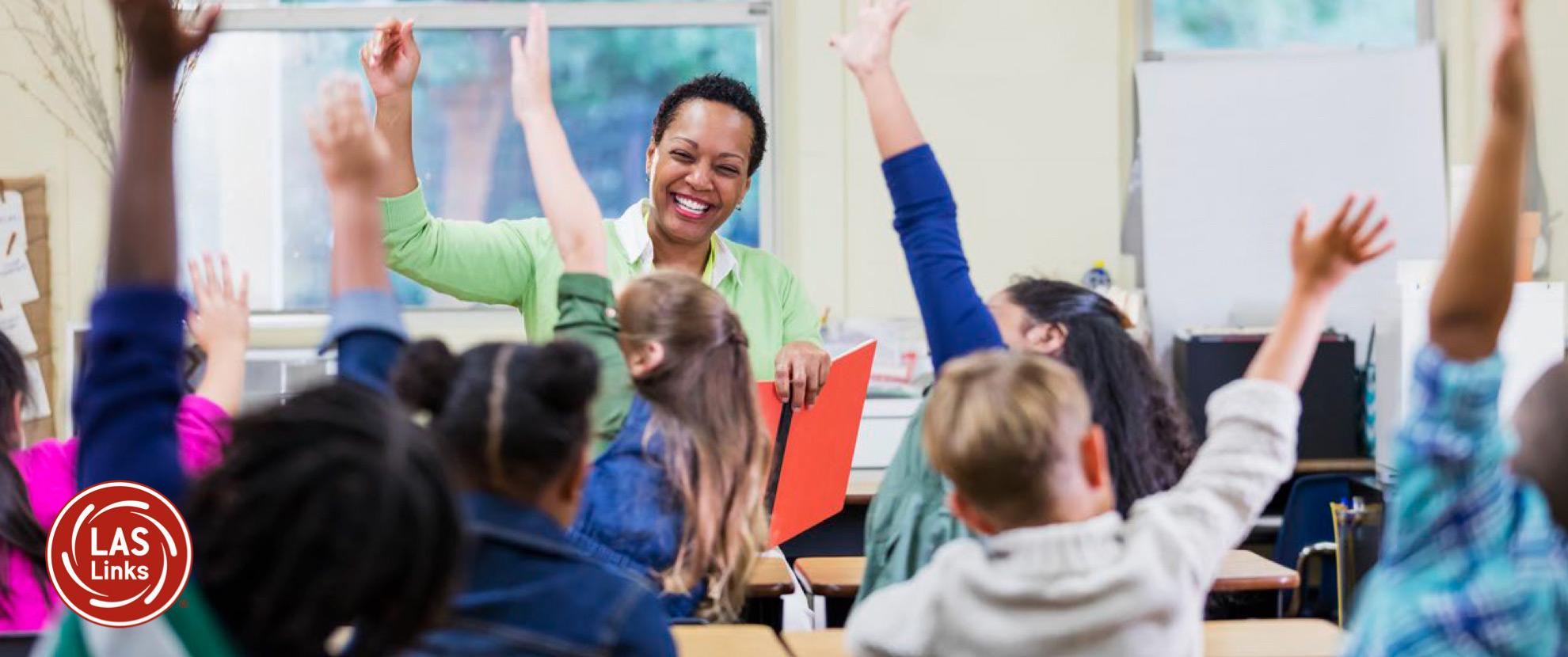 Educator with active classroom